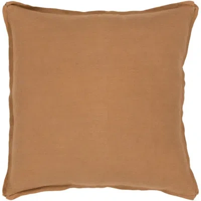 Livabliss Solid 100% Linen Throw Pillow In Down Fill,burnt Orange