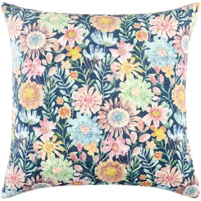 Livabliss Spring Bouquet Lumbar Pillow Cover & Insert In Multi-blue,pillow Cover Only - No Insert