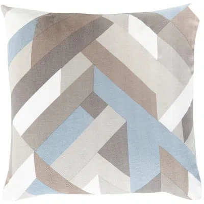 Livabliss Square 100% Cotton Pillow Cover & Insert In Gray