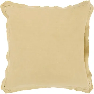 Livabliss Square Cotton Pillow Cover In Parchment,no Fill