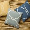 Livabliss Square Pillow Cover & Insert In Polyester,polyfill,blue,ivory