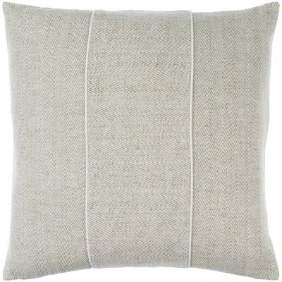 Livabliss Stitched Linen Striped Linen Reversible Throw Pillow In Polyester