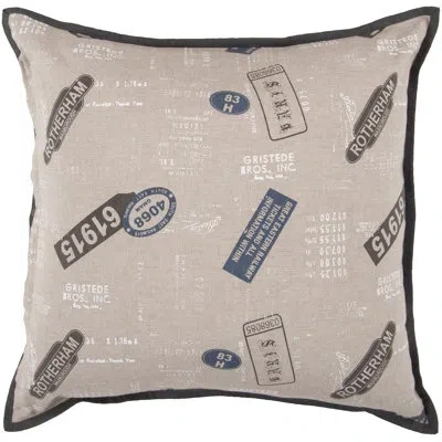 Livabliss Striking Stamp Cotton Throw Pillow In Down