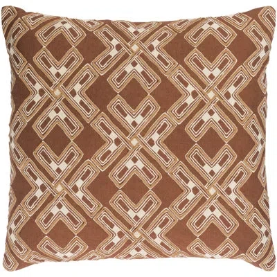 Livabliss Subira Down Geometric Throw Pillow In Camel,cream