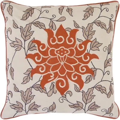 Livabliss Sun And Leaves Cotton Throw Pillow In Polyester