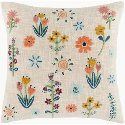Livabliss Sunniva Snva-001 20"l X 20"w Accent Pillow Cover And Insert In Pink,coral,mustard,teal,olive,lavender,sky Blue,cream'