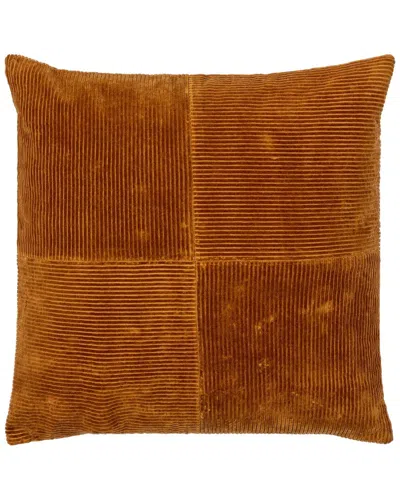 Livabliss Surya Corduroy Quarters Accent Pillow In Red