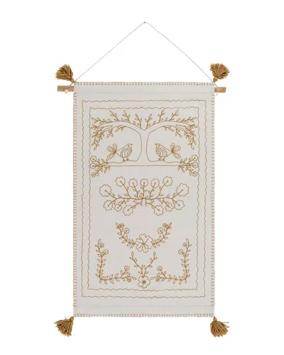 Livabliss Surya Folk Tale Wall Decoration In White