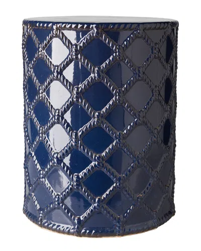 Livabliss Surya Gaylor 17.5in Garden Stool In Blue