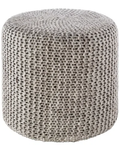 Livabliss Surya Prado Pouf In Gray