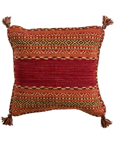 Livabliss Surya Trenza Pillow In Red