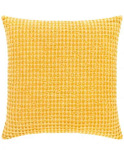 Livabliss Surya Waffle Decorative Pillow In Yellow