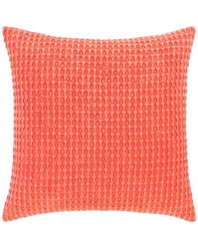 Livabliss Surya Waffle Decorative Pillow In Orange