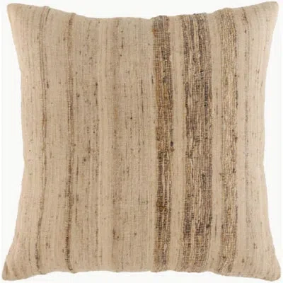 Livabliss Taren Tren-001 18"l X 18"w Accent Pillow Cover Only In Beige,taupe,chestnut,sand