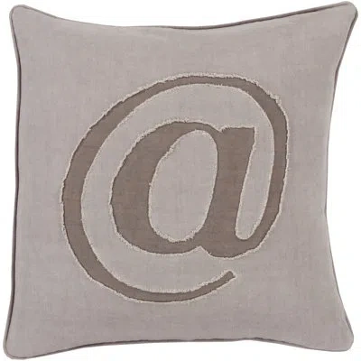 Livabliss Text Linen Throw Pillow Cover In Taupe,camel