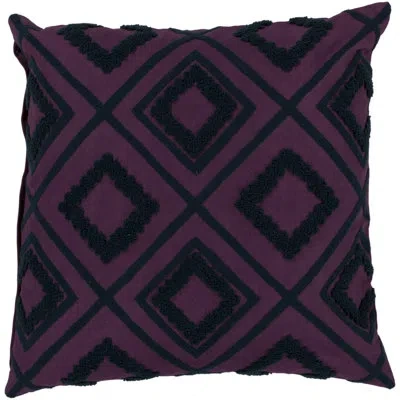 Livabliss Tribe Global Cotton Pillow Cover In Dark Purple,dark Blue