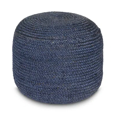 Livabliss Tropics Pouf In Blue