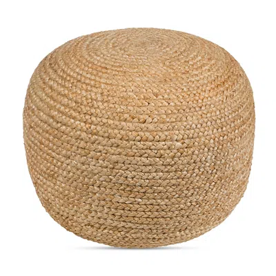 Livabliss Tropics Pouf In Brown