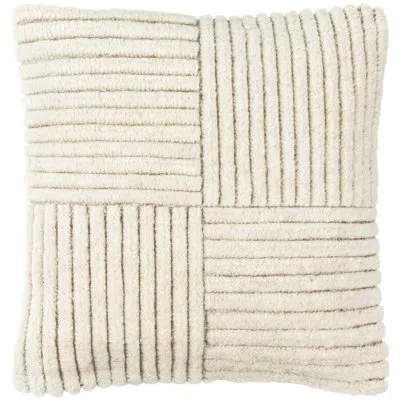 Livabliss Tunisia Wool Blend Throw Square Pillow Cover & Insert In Polyester