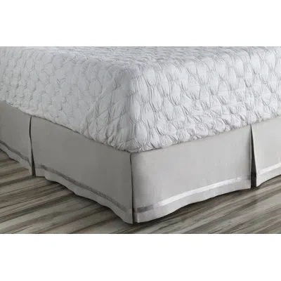 Livabliss Versaille 15" Bed Skirt In Gray