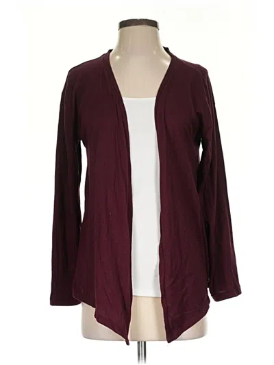 Pre-owned Live 2 Lounge Cardigan Sweater In Burgundy