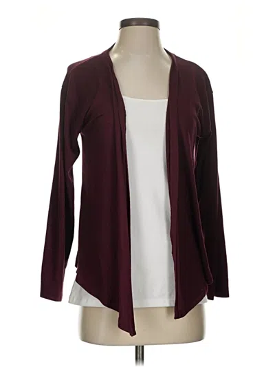 Pre-owned Live 2 Lounge Cardigan Sweater In Burgundy