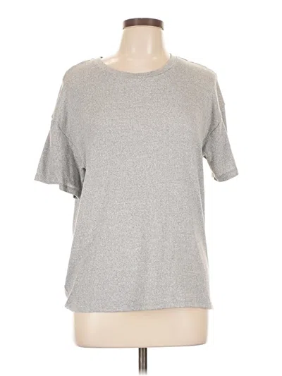Pre-owned Live 2 Lounge Short Sleeve Top Gray Crew Neck Tops