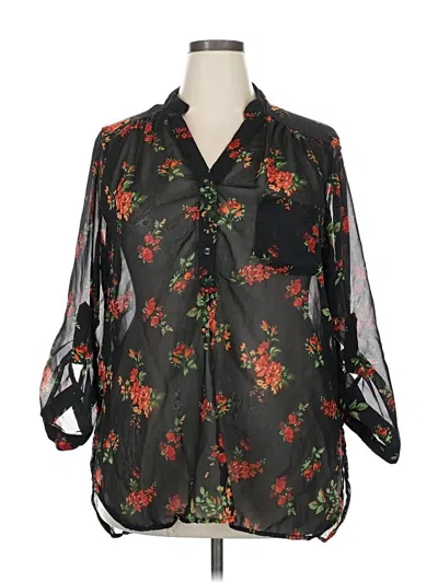 Pre-owned Live 4 Truth 3/4 Sleeve Blouse In Black