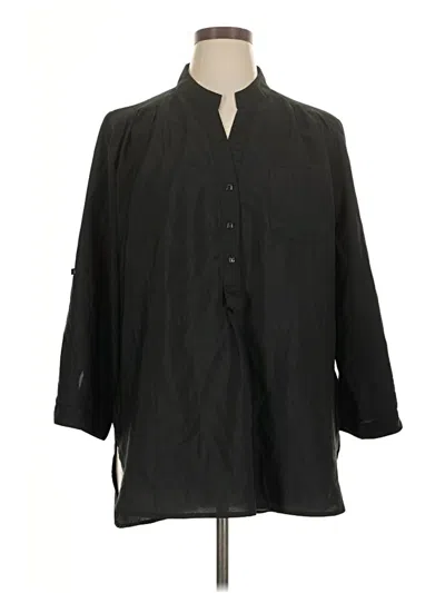 Pre-owned Live 4 Truth 3/4 Sleeve Blouse In Black
