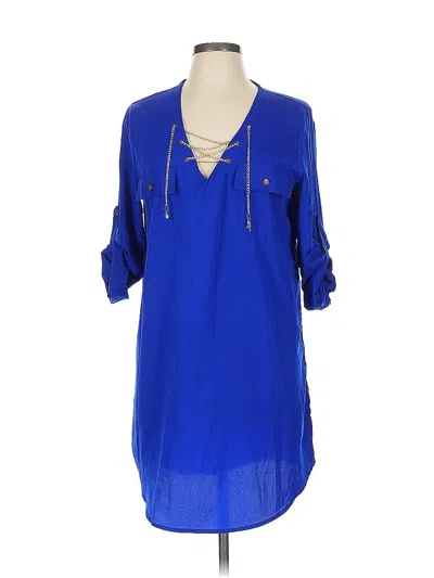 Pre-owned Live 4 Truth 3/4 Sleeve Blouse In Blue