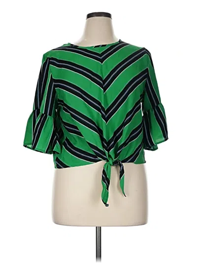 Pre-owned Live 4 Truth 3/4 Sleeve Blouse In Green