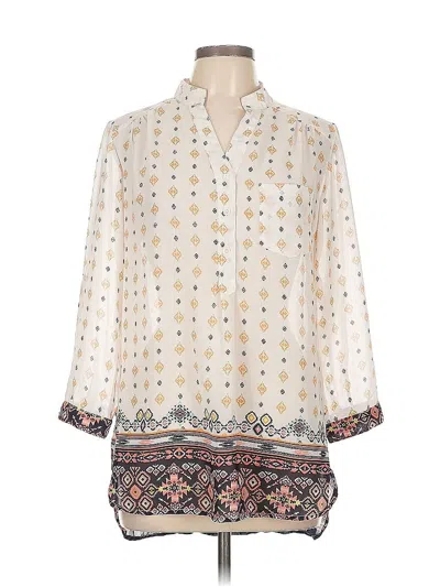 Pre-owned Live 4 Truth 3/4 Sleeve Blouse In White