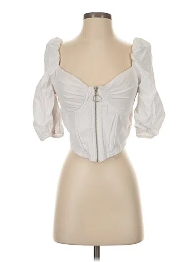 Pre-owned Live 4 Truth 3/4 Sleeve Blouse In White