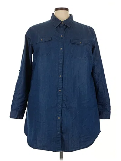 Pre-owned Live 4 Truth 3/4 Sleeve Button Down Shirt In Blue