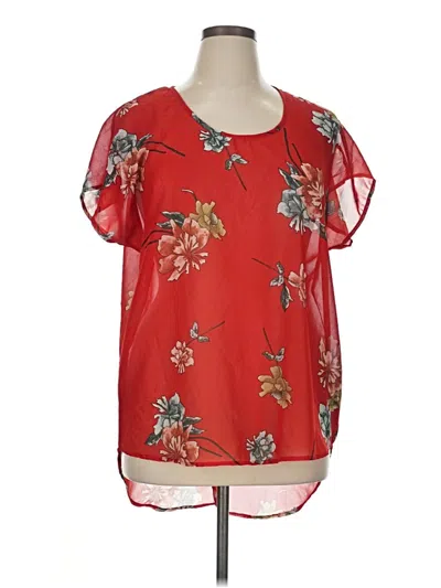 Pre-owned Live 4 Truth Short Sleeve Blouse In Red