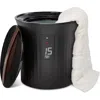 Live Fine Small Bucket Style Towel Warmer In Black