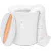 Live Fine Small Bucket Style Towel Warmer In White
