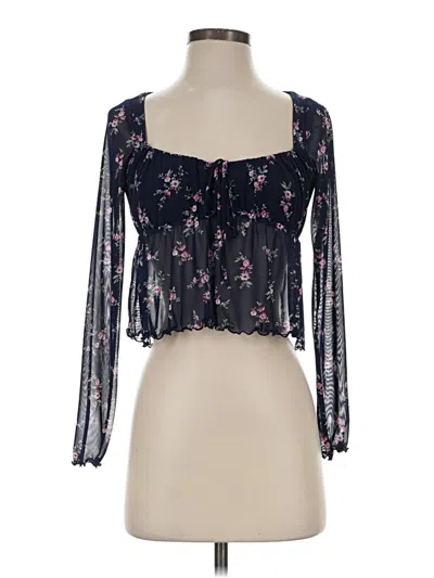 Pre-owned Live In The Moment 3/4 Sleeve Blouse In Black