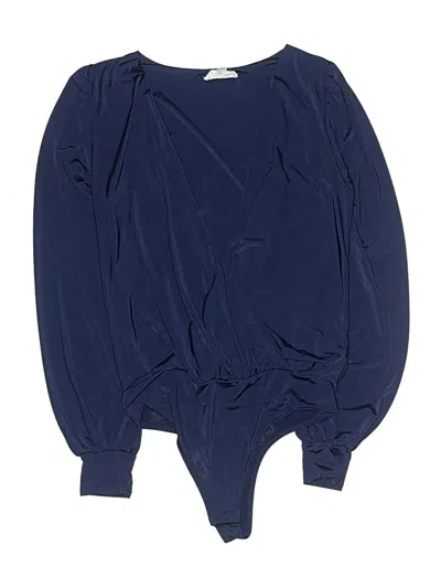 Pre-owned Live In The Moment Bodysuit In Blue