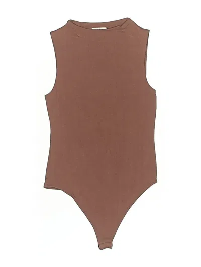 Pre-owned Live In The Moment Bodysuit In Brown