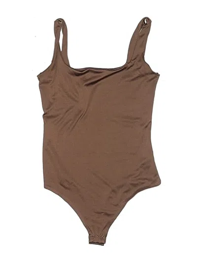 Pre-owned Live In The Moment Bodysuit In Brown
