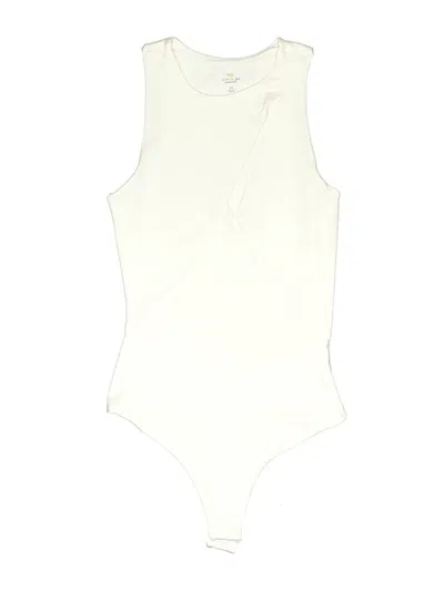 Pre-owned Live In The Moment Bodysuit In Ivory