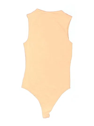 Pre-owned Live In The Moment Bodysuit In Tan