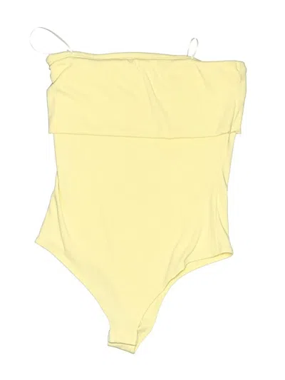 Pre-owned Live In The Moment Bodysuit In Yellow