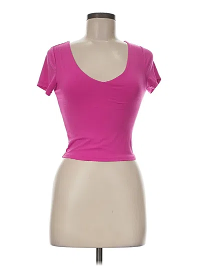 Pre-owned Live In The Moment Short Sleeve T-shirt In Pink