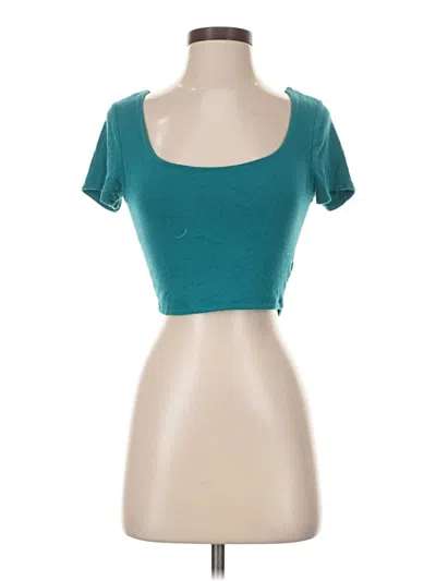 Pre-owned Live In The Moment Short Sleeve T-shirt In Teal