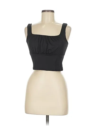 Pre-owned Live In The Moment Sleeveless Top Black Sweetheart Neckline Tops