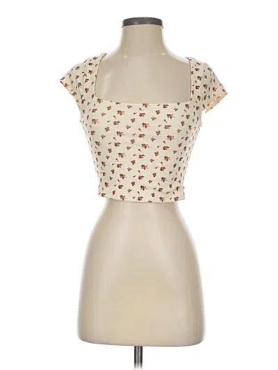 Pre-owned Live In The Moment Tank Top Ivory Sweetheart Neckline Tops