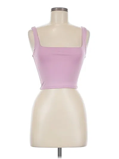 Pre-owned Live In The Moment Tank Top Pink Strapless Neckline Tops