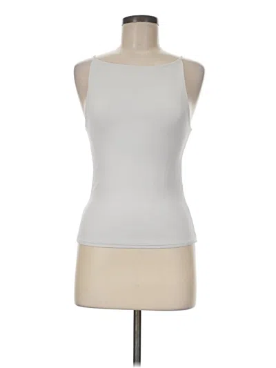 Pre-owned Live In The Moment Tank Top Silver Halter Neckline Tops